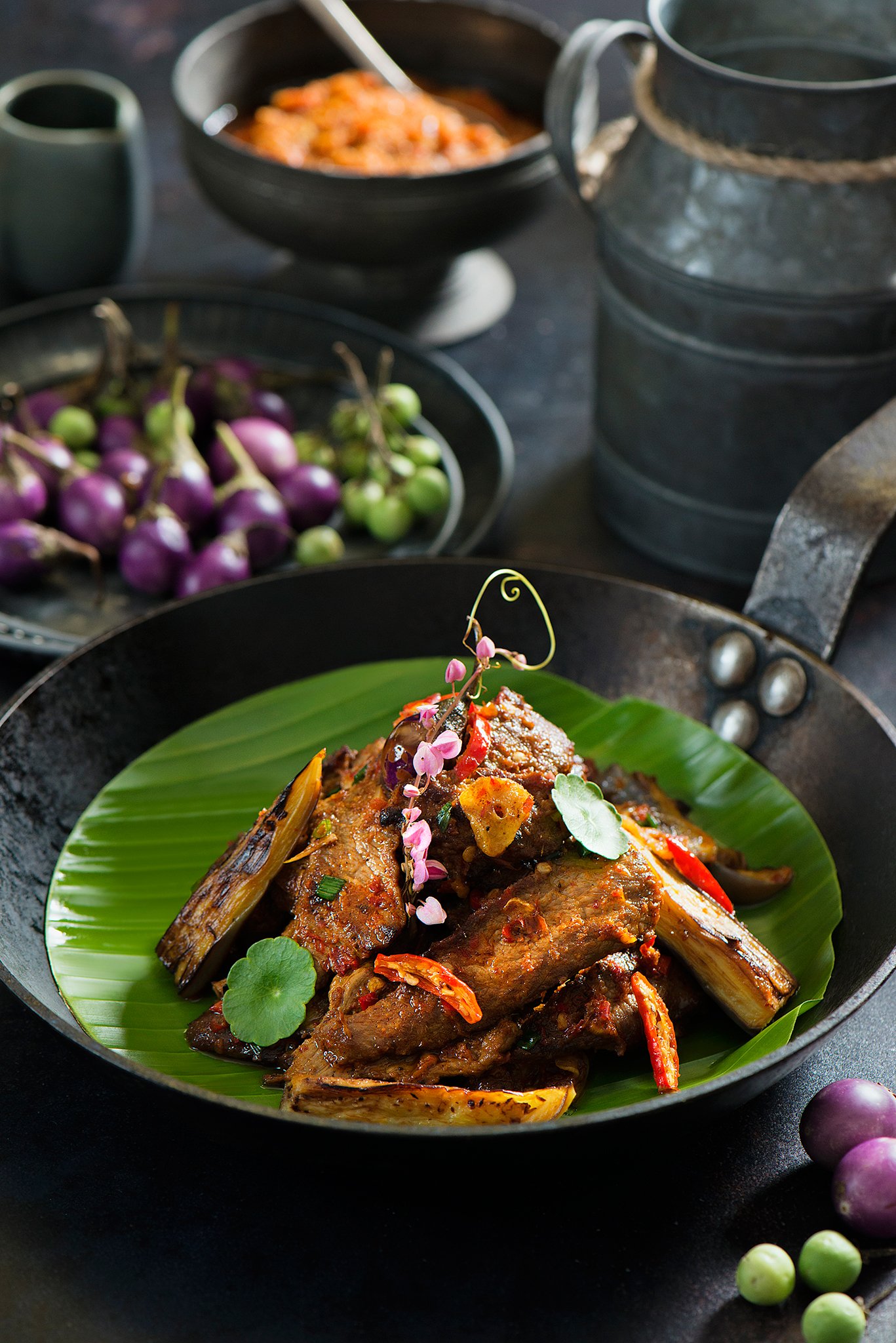 Daging Goreng Barlado Dengan Terung